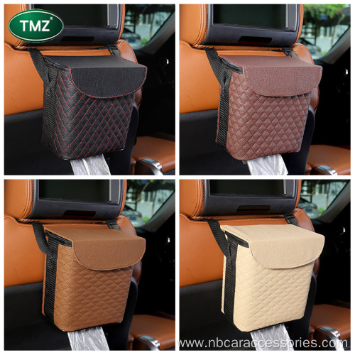 Hot Sale Leather Car Trash Can Large Waterproof